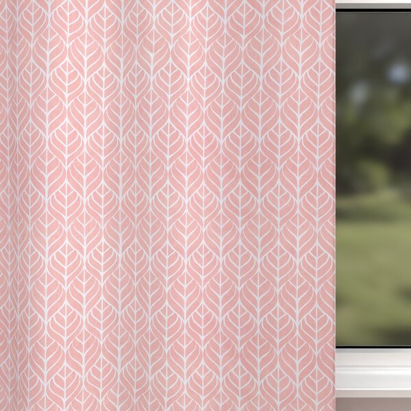 Biante Detský bavlnený záves Sandra SA-211 Listy na staroružovom 130x140 cm