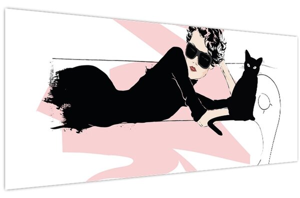 Obraz - Fashion lady (120x50 cm)