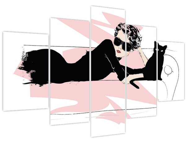 Obraz - Fashion lady (150x105 cm)