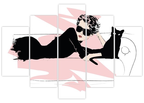 Obraz - Fashion lady (150x105 cm)