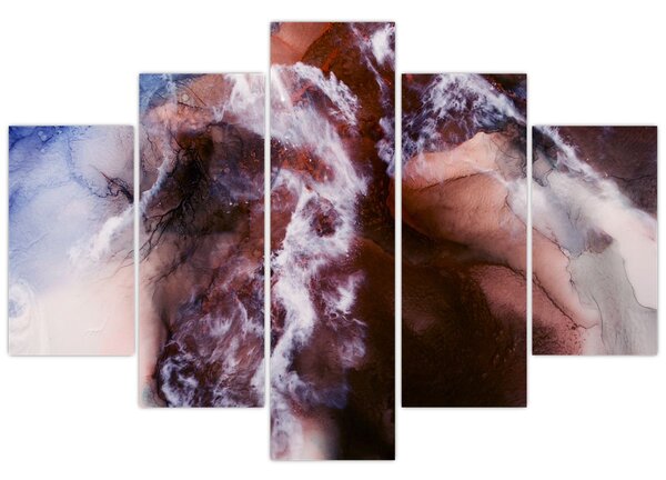 Obraz - Fialový mramor N⁰3 (150x105 cm)