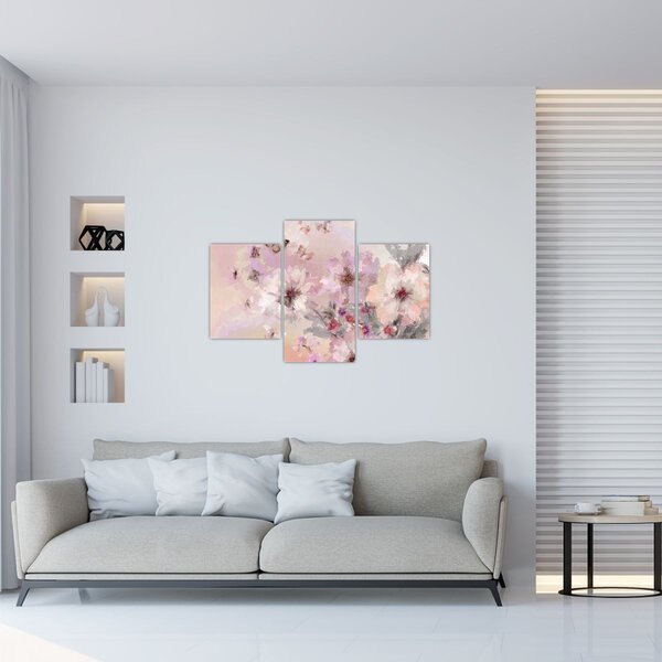 Obraz - Umelecká koláž s motýľmi (90x60 cm)