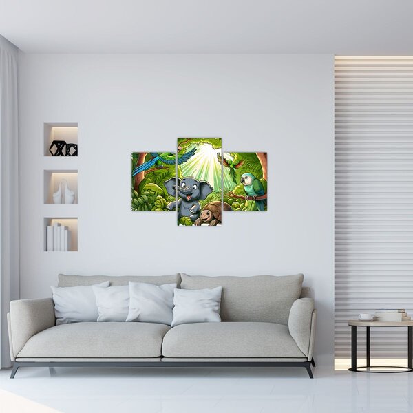 Obraz - Veselé zvieratká (90x60 cm)