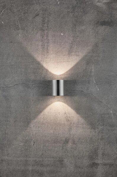 Nordlux - LED vonkajšie nástenné svietidlo CANTO 2xLED/6W/230V IP44 nerezová oceľ