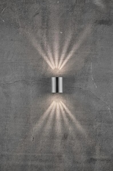 Nordlux - LED vonkajšie nástenné svietidlo CANTO 2xLED/6W/230V IP44 nerezová oceľ