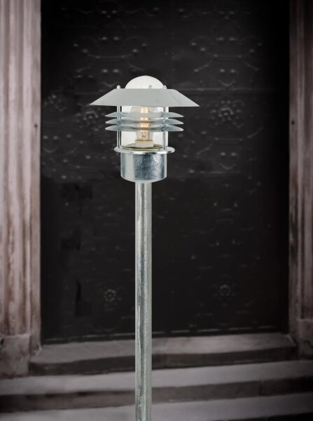 Nordlux - vonkajšie svietidlo VEJERS 1xE27/60W/230V IP54 strieborné 92 cm