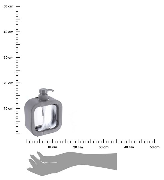 Dávkovač mydla Creamy, sivá, 500 ml