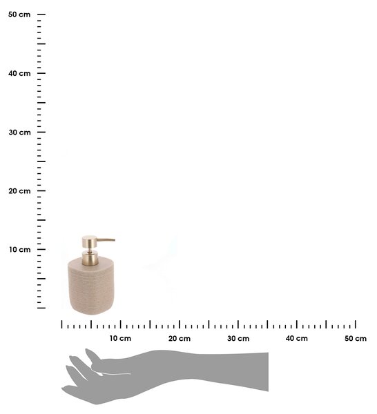 Dávkovač mydla Neil, béžová/so zlatými prvkami, 400 ml