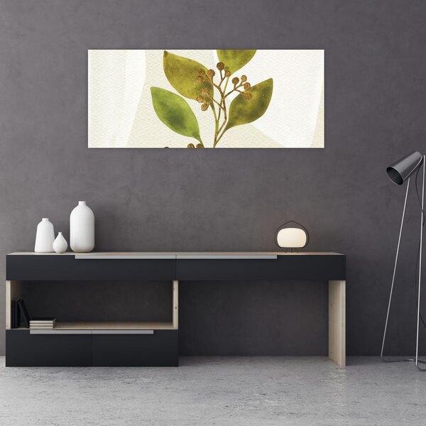 Obraz - Akvarelová vetvička N⁰1 (120x50 cm)