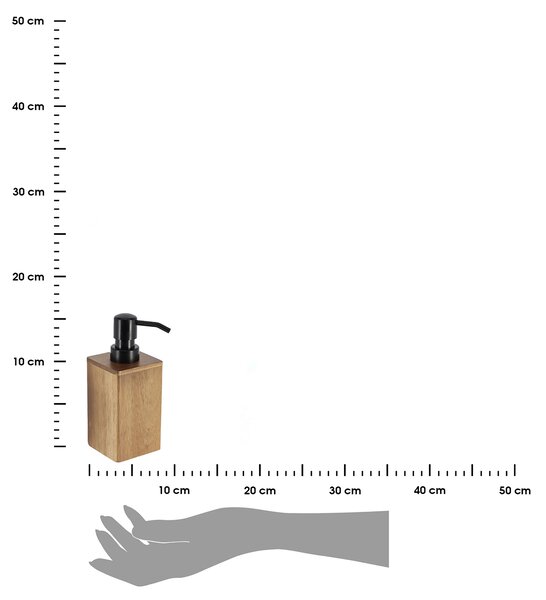 Dávkovač mydla Agath, hnedá/s čiernymi prvkami, 150 ml