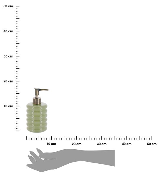 Dávkovač mydla Olive, zelená/so zlatými prvkami, 400 ml