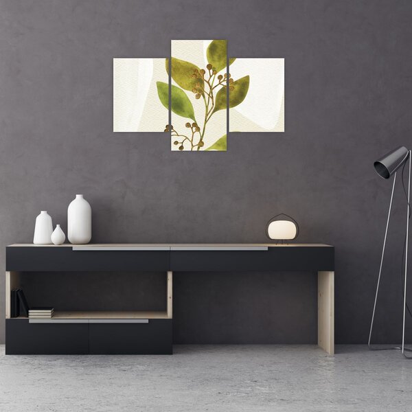 Obraz - Akvarelová vetvička N⁰1 (90x60 cm)