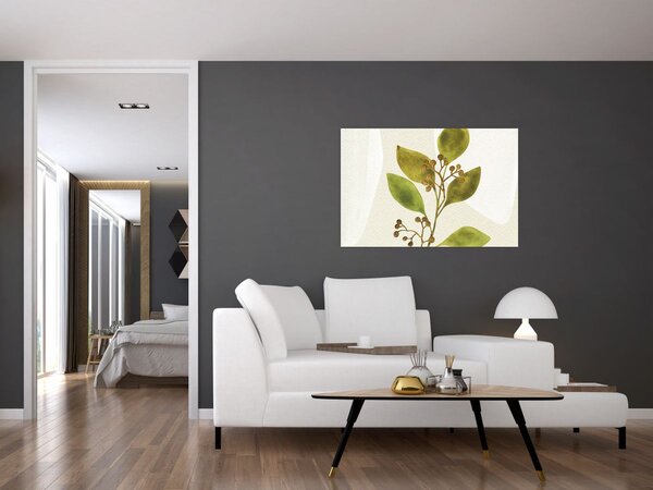 Obraz - Akvarelová vetvička N⁰1 (90x60 cm)