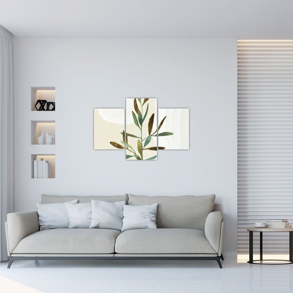 Obraz - Akvarelová vetvička N⁰2 (90x60 cm)