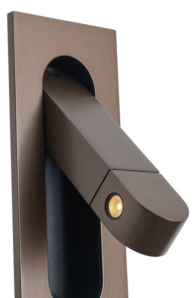 Moderné nástenné svietidlo tmavý bronz vrátane LED a portu USB-C - Hilton