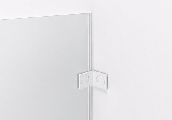 CERANO - Sprchová zástena Walk-in Orbis Round - Ľavá - 8 mm - guľatá vzpera - biela matná, mliečne sklo - 110x200 cm