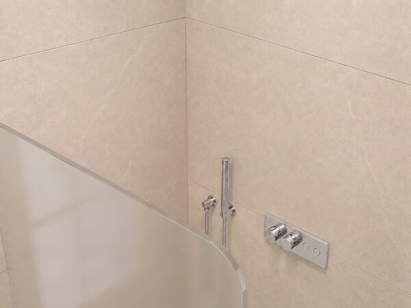 CERANO - Sprchová zástena Walk-in Orbis - Ľavá - 8 mm - chróm, mliečne sklo - 70x200 cm