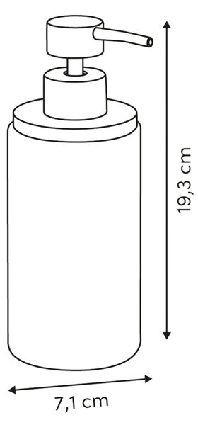 Dávkovač mydla Como, sivá/s drevenými prvkami, 300 ml