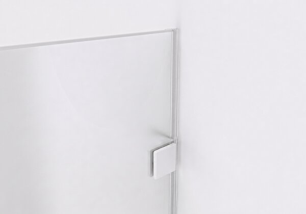 CERANO - Sprchová zástena Walk-in Orbis Round - Pravá - 8 mm - guľatá vzpera - biela matná, mliečne sklo - 110x200 cm