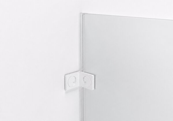 CERANO - Sprchová zástena Walk-in Orbis Round - Pravá - 8 mm - guľatá vzpera - biela matná, mliečne sklo - 110x200 cm