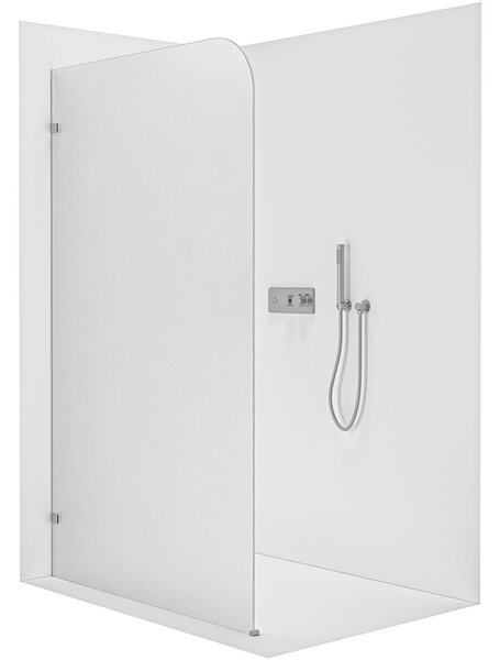 CERANO - Sprchová zástena Walk-in Orbis - Ľavá - 8 mm - chróm, mliečne sklo - 70x200 cm