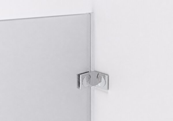 CERANO - Sprchová zástena Walk-in Orbis Round - Ľavá - 8 mm - guľatá vzpera - chróm, mliečne sklo - 110x200 cm