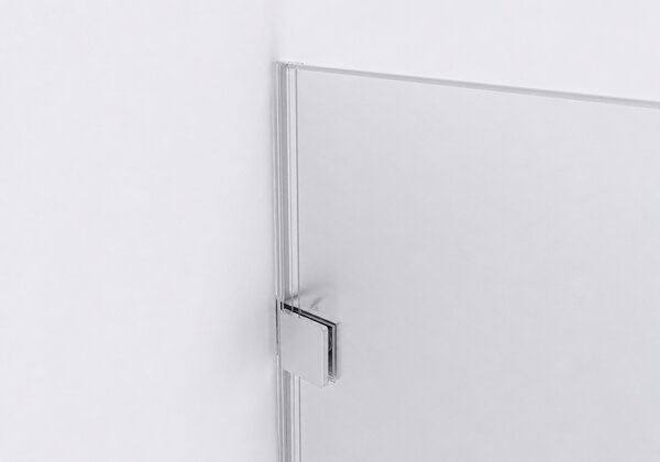 CERANO - Sprchová zástena Walk-in Orbis Round - Ľavá - 8 mm - guľatá vzpera - chróm, mliečne sklo - 110x200 cm