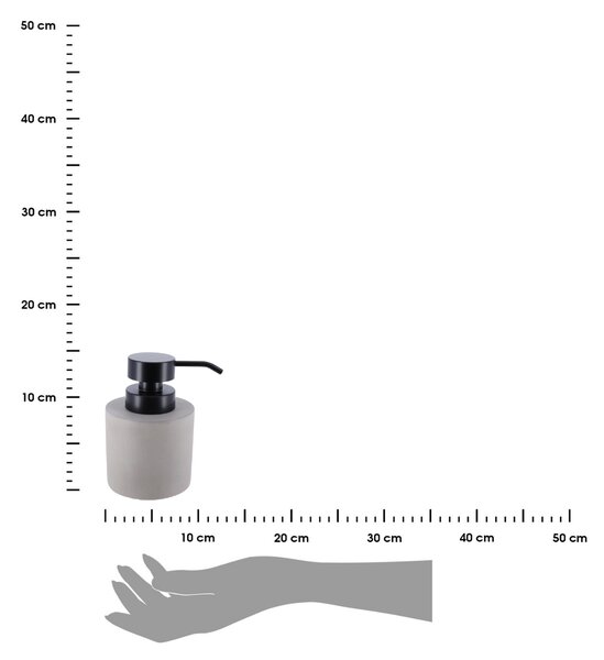 Dávkovač mydla Signature, sivá/s čiernymi prvkami, 320 ml