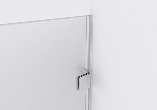 CERANO - Sprchová zástena Walk-in Orbis Round - Pravá - 8 mm - guľatá vzpera - chróm, mliečne sklo - 110x200 cm