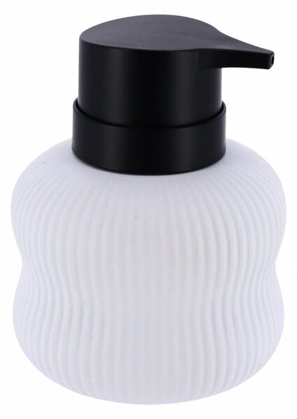 Dávkovač mydla Ceran, biela/s čiernymi prvkami, 300 ml
