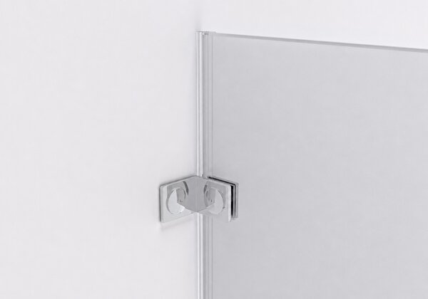 CERANO - Sprchová zástena Walk-in Orbis Round - Pravá - 8 mm - guľatá vzpera - chróm, mliečne sklo - 110x200 cm