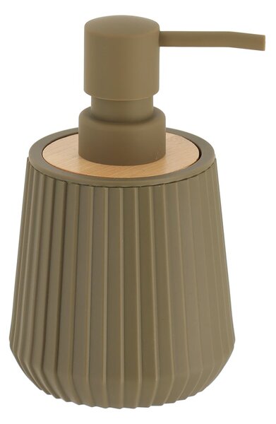 Dávkovač mydla Roza, olivová/s drevenými prvkami, 250 ml