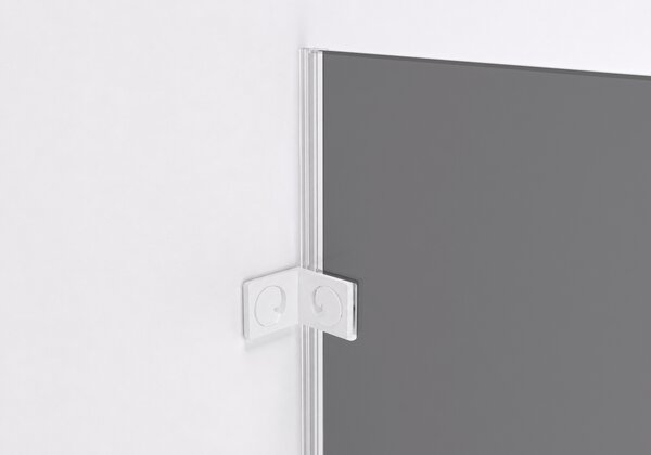 CERANO - Sprchová zástena Walk-in Orbis Round Ľ/P - 8 mm - guľatá vzpera - biela matná, grafitové sklo - 110x200 cm