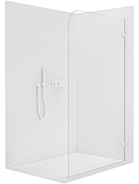 CERANO - Sprchová zástena Walk-in Orbis Ľ/P - 8 mm - biela matná, transparentné sklo - 70x200 cm