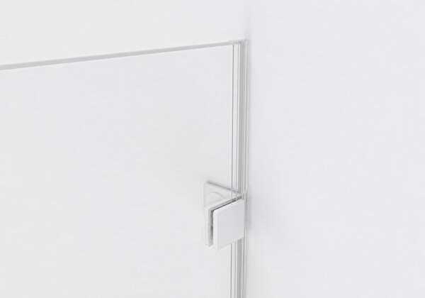 CERANO - Sprchová zástena Walk-in Orbis Round Ľ/P - 8 mm - guľatá vzpera - biela matná, transparentné sklo - 110x200 cm