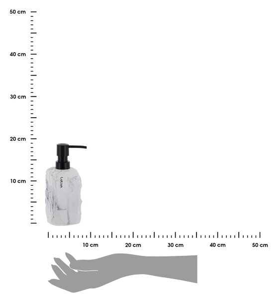 Dávkovač mydla Paola, biela/s čiernymi prvkami, 400 ml