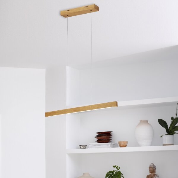 Závesný LED luster na lanku VERDE LED/18W/230V 3000K 76 cm dub