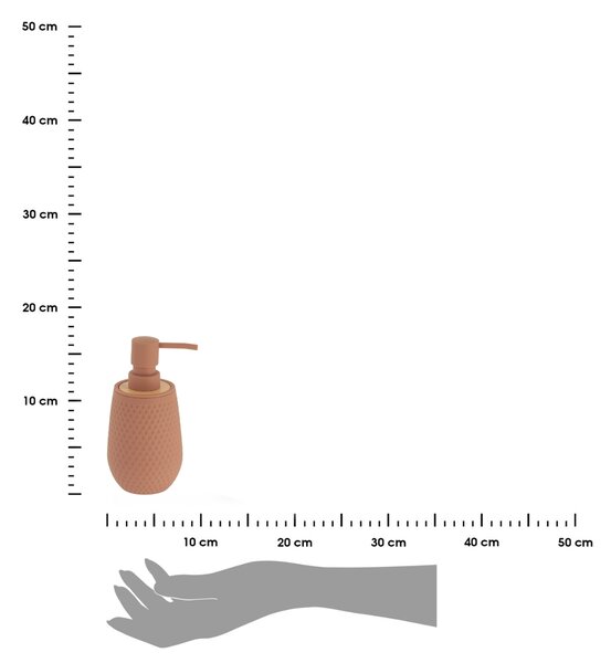 Dávkovač mydla Tova, cappucino/s drevenými prvkami, 280 ml