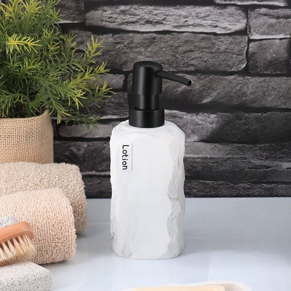 Dávkovač mydla Paola, biela/s čiernymi prvkami, 400 ml