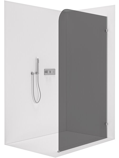 CERANO - Sprchová zástena Walk-in Orbis Ľ/P - 8 mm - chróm, grafitové sklo - 70x200 cm