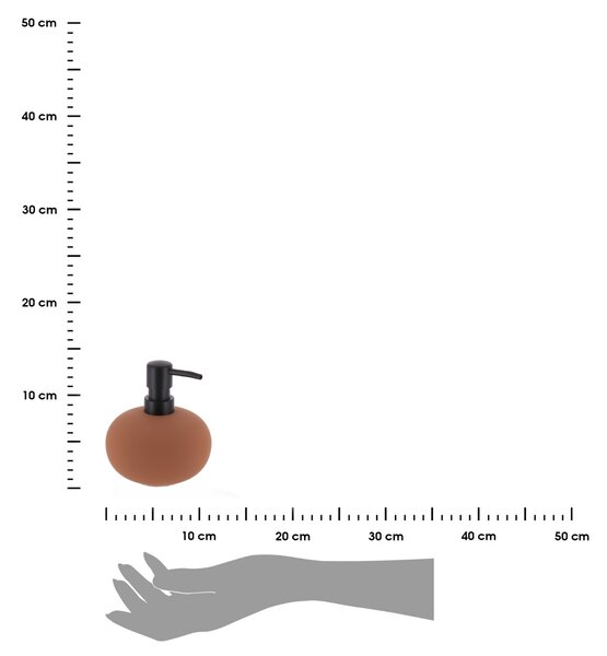 Dávkovač mydla Niva, hnedá/s čiernymi prvkami, 425 ml