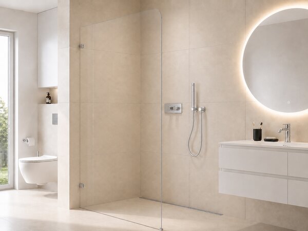CERANO - Sprchová zástena Walk-in Orbis Ľ/P - 8 mm - chróm, transparentné sklo - 70x200 cm