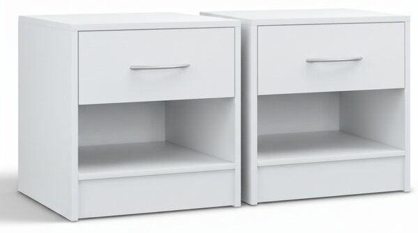 Set nočných stolíkov BIANCA, 2 ks, 41x39x28cm, biela Casaria