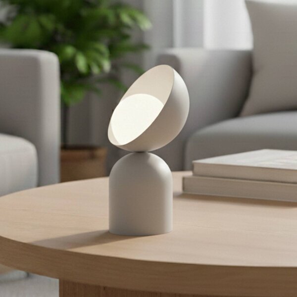 Stolová lampa Boto LN1, sivá, oceľ/sklo, výška 31 cm, G9, Hliník / sivá / zinok, Obývacia izba / jedáleň, kov, Moderný