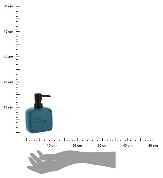 Dávkovač mydla Julia, tmavotyrkysová/s čiernymi prvkami, 225 ml