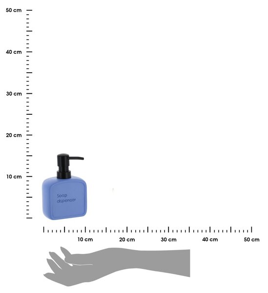 Dávkovač mydla Julia, modrá/s čiernymi prvkami, 225 ml