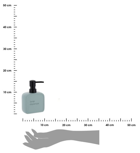 Dávkovač mydla Julia, mätová/s čiernymi prvkami, 225 ml
