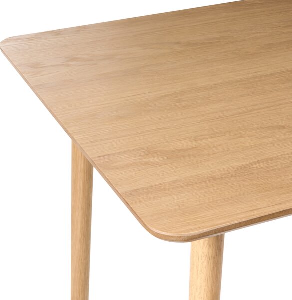Jedálenský stôl svetlý dub MDF 140 x 80 cm obdĺžnikový tvar nohy z kaučuku moderný štýl kuchyňa jedáleň