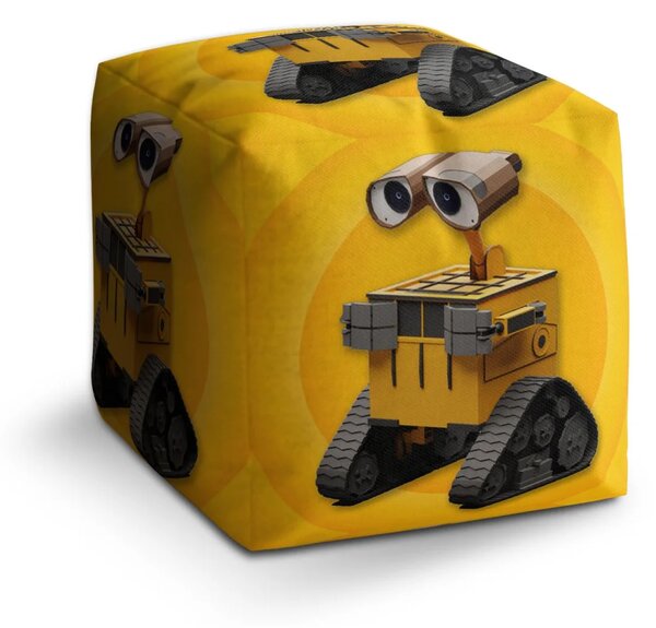 Sablio Taburet Cube Wall-E robot Žltý - 40x40x40 cm