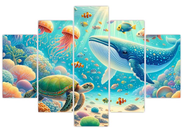 Obraz - Svet pod hladinou (150x105 cm)
